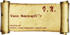 Vass Napsugár névjegykártya